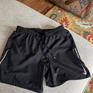 Nike Black Running Shorts with White Side Swoosh
